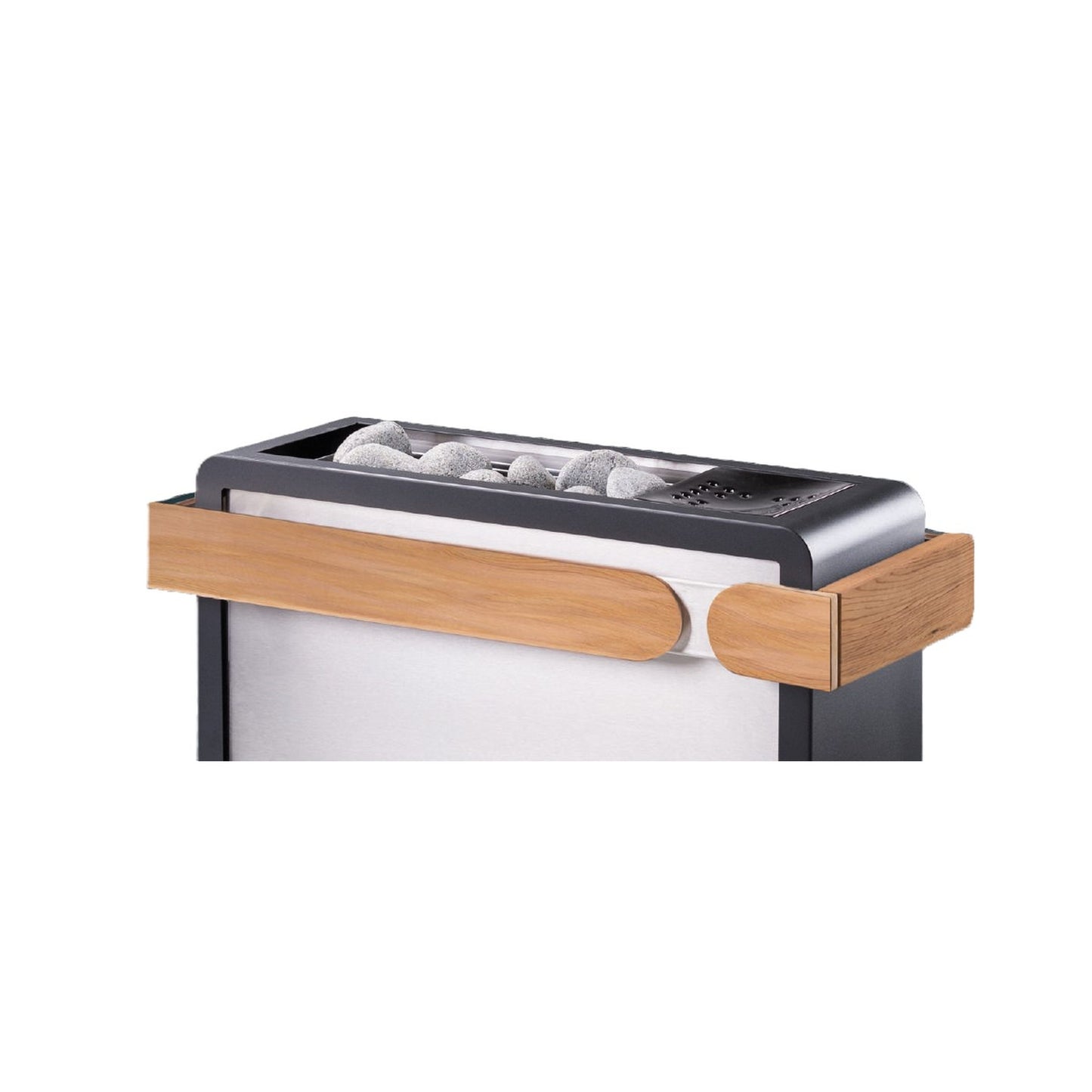 Holzreling in Nuss für Saunaofen Concept R mini