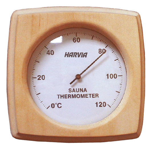 Sauna Thermometer eckig Nadelholz