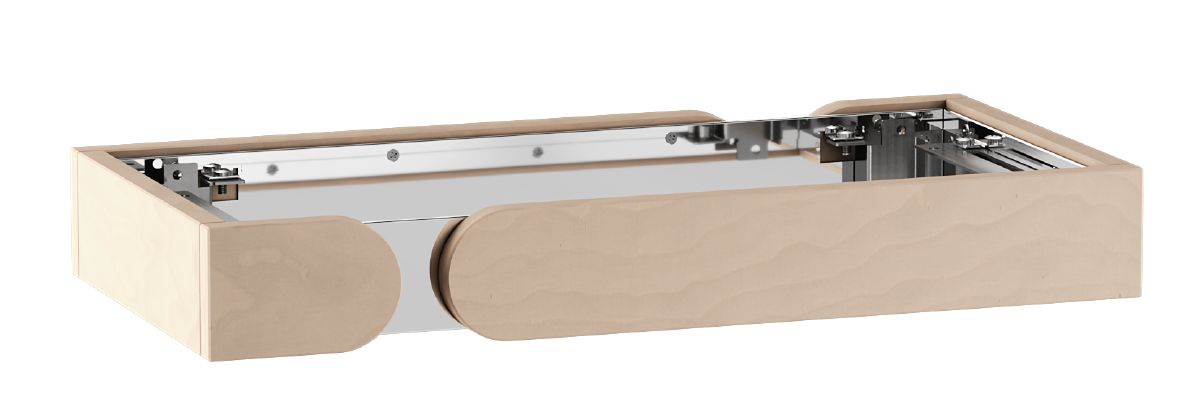 Holzreling in Linde für Saunaofen Sentiotec Concept R mini Combi