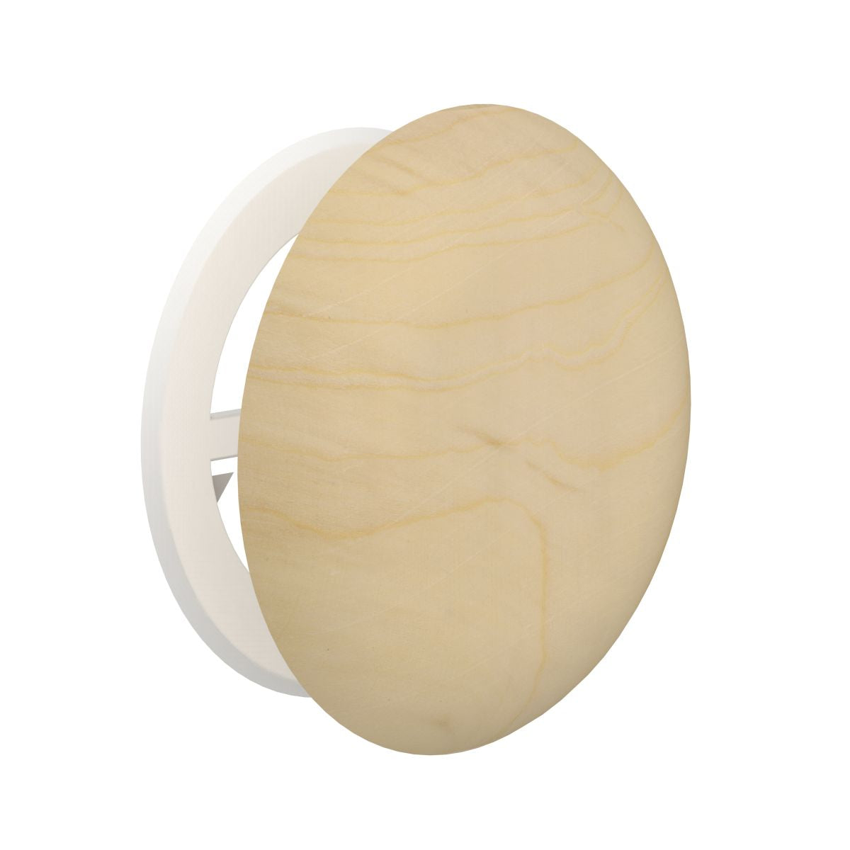 Sauna Entlüftung rund aus Nadelholz