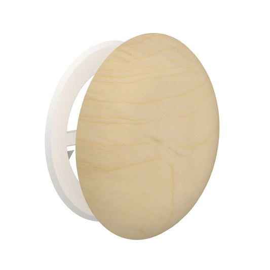 Sauna Entlüftung rund aus Nadelholz