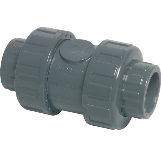Mega Kegelrückschlagventil PVC-D 50 mm Klebemuffe 16 BAR DN40 GRAU TYP 5000