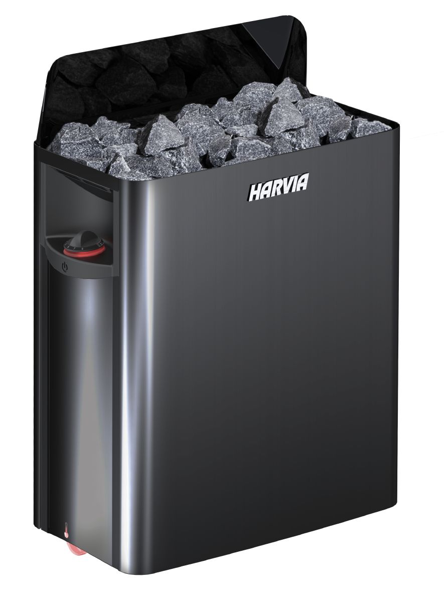 Saunaofen The Wall 9kW Black Steel