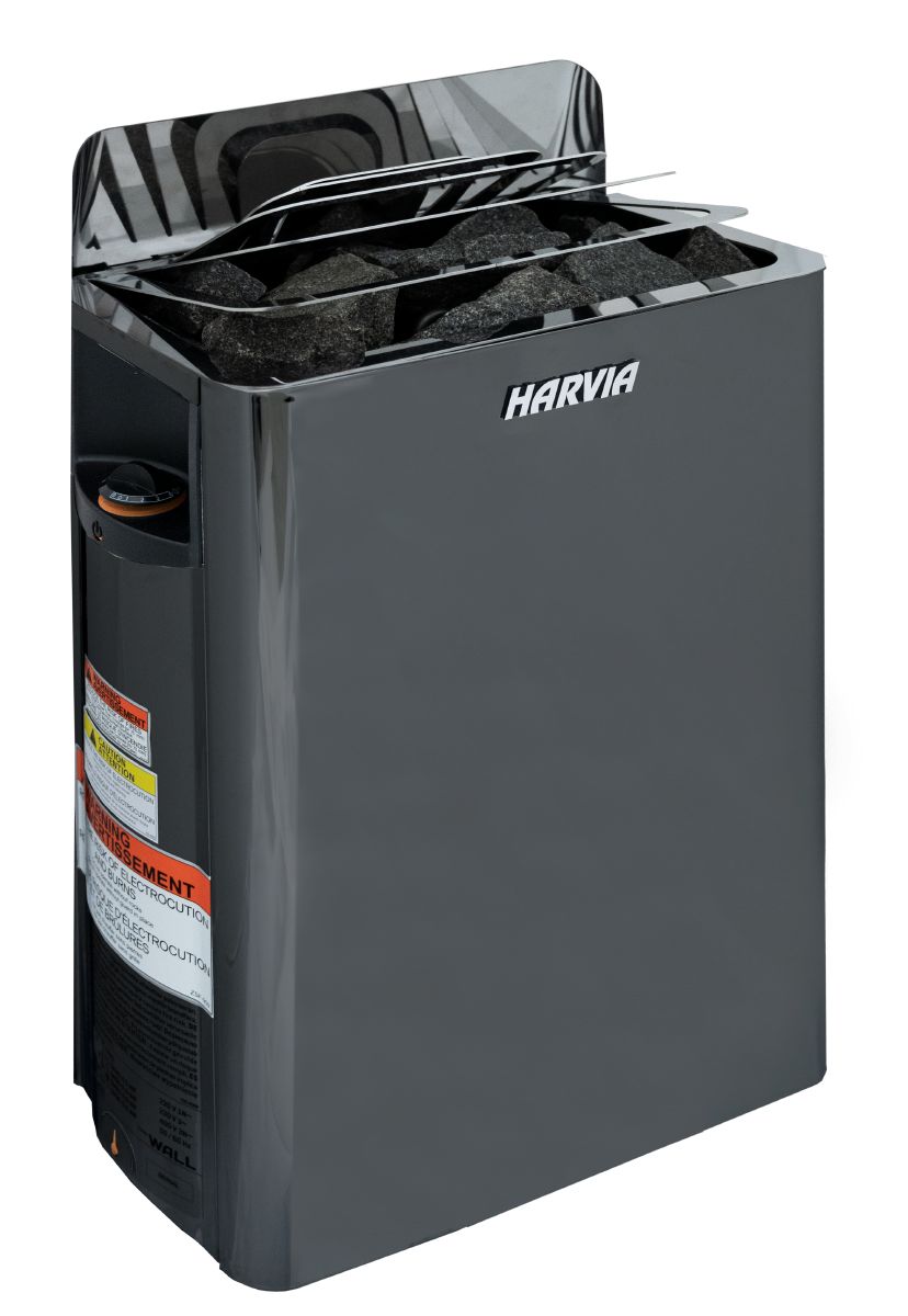 Saunaofen The Wall 9kW Black Steel